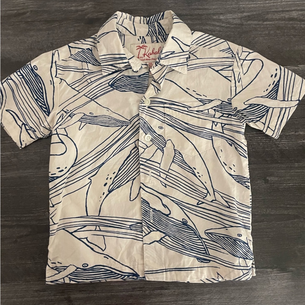 Kahala Humpback Whale Kids Aloha Shirt
